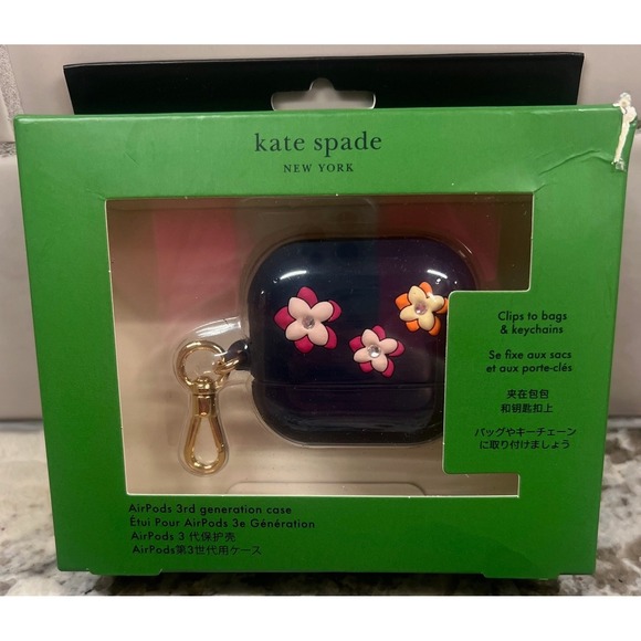 Kate Spade New York Flower Novelty Airpods 3rd‎ Generation Case Blue - Picture 1 of 3